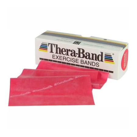 Fabrication Enterprises Thera-Band Latex Exercise Band, Red, 6 Yard Roll/Box 10-1001